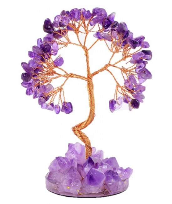天然 紫水晶石 紫晶牙花底座 擺件